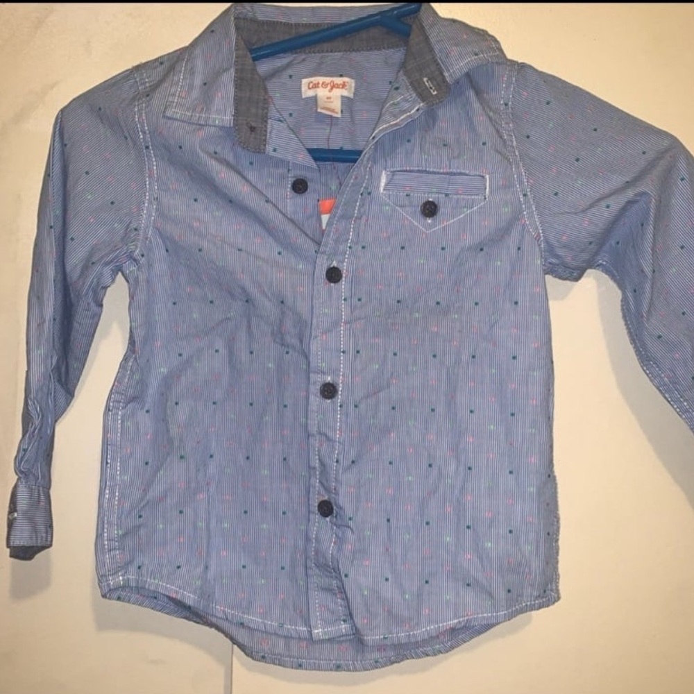 Cat & Jack Light Blue Button-Down Shirt